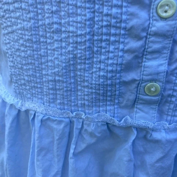 Vintage 90s Laura Ashley Long Sleeve FullLength Cotton Nightgown Dress L - Picture 7 of 8